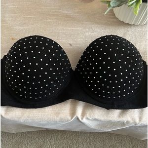 Victoria’s Secret  Black with clear rhinestone's bra